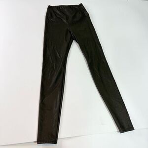 Wilfred Free Legging Pants Women's Olive Green Large Faux Leather High Rise Long